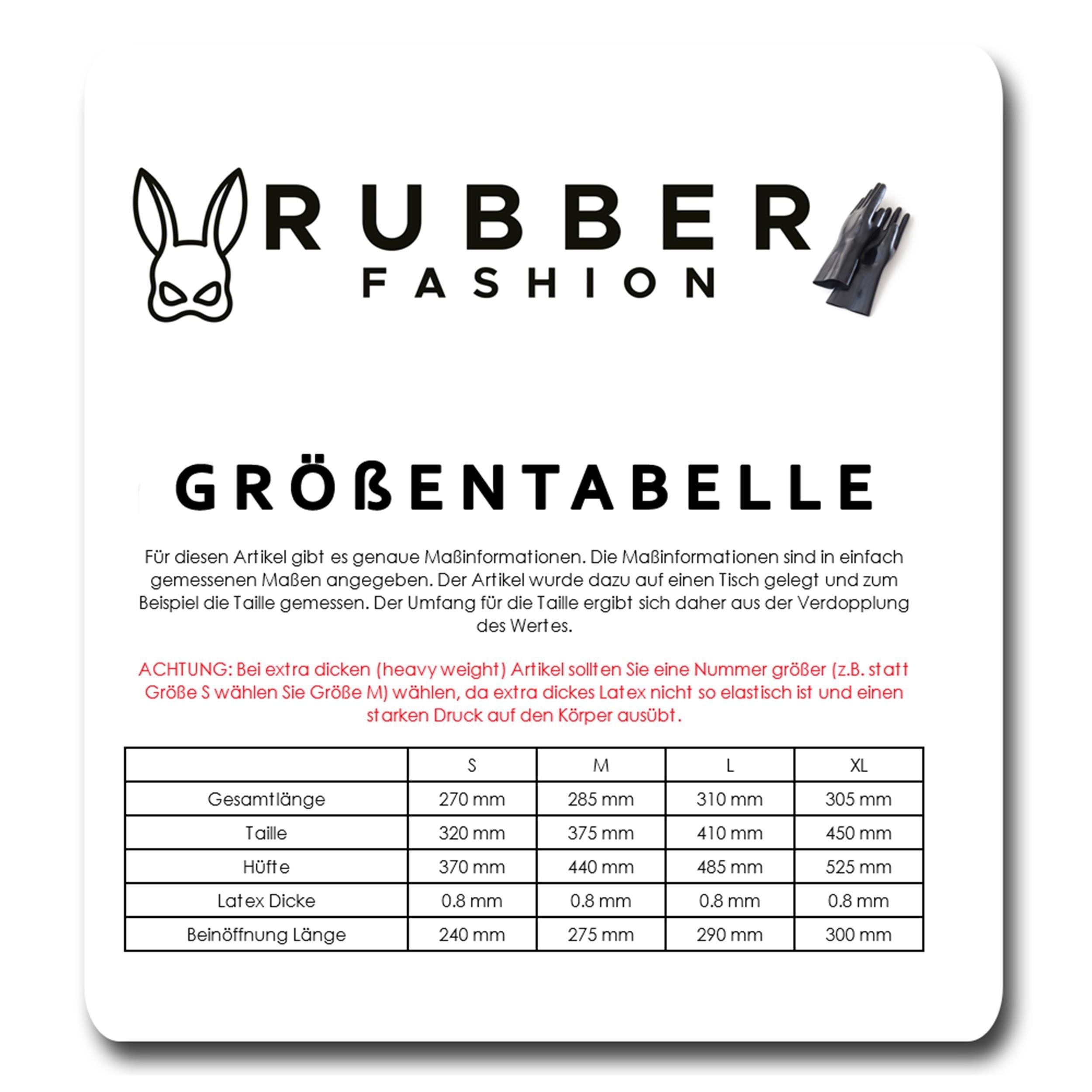 Rubberfashion sexy Latex Slip - Heavy Rubber Latexslip Gummi Hose Pants - Gummihose - Latex Dessous für Herren und Damen